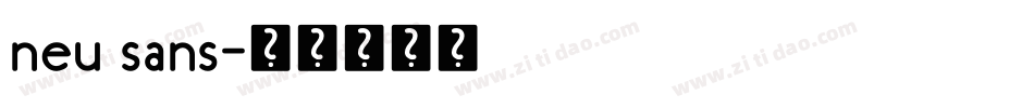 neu sans字体转换
